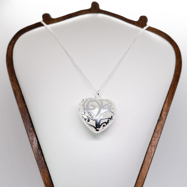 Sterling Silver Heart Necklace – Beautifully Gift Boxed