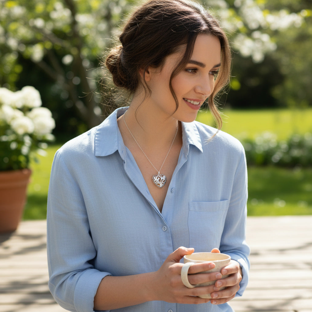 Sterling Silver Heart Necklace – Beautifully Gift Boxed