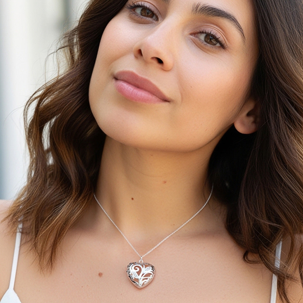Sterling Silver Heart Necklace – Beautifully Gift Boxed