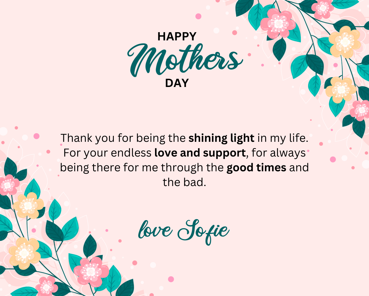 Mothers Day - Womens Luxury Gift Watch Set - Mahogany Box - Custom Floral Message Card for Mum From Daughter / Son