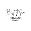 Personalised Pocket Watch with Chain, Engraved Groomsmen & Best Man Wedding Gift