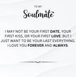 To My Soulmate - Sterling Silver Jewellery Bangle - Wooden Box with Custom Message Card - Gift For Her - Anniversary / Birthday Gift