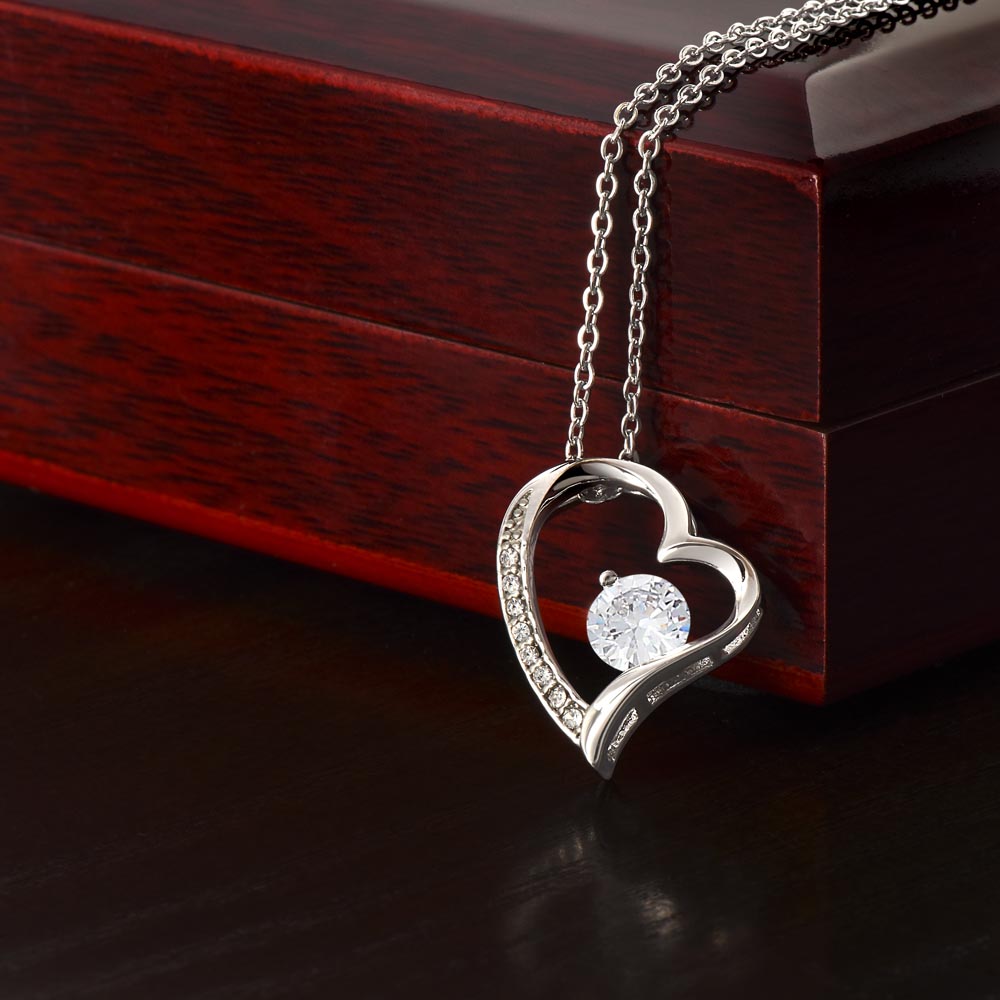 To My Daughter Beautiful Silver Heart Necklace Gift Boxed Gift For Daughter