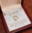 To My Daughter Beautiful Silver Heart Necklace Gift Boxed Gift For Daughter