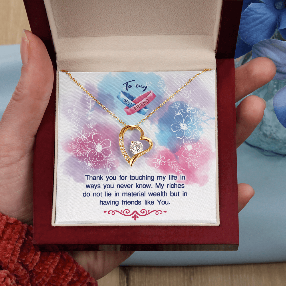 To My Best Friend - Love Heart Necklace Gift Boxed For your Bestie