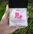 To My Mother - Sterling Silver Necklace With Personalised Custom Message Card - Gift from Son / Daughter