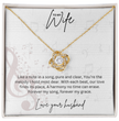 Gift For Musical Wife - Sterling Silver Love Knot Necklace - Anniversary Gift For Her