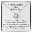 To My Daughter on Your Wedding Day Necklace, Gift for Bride from Mum or Dad