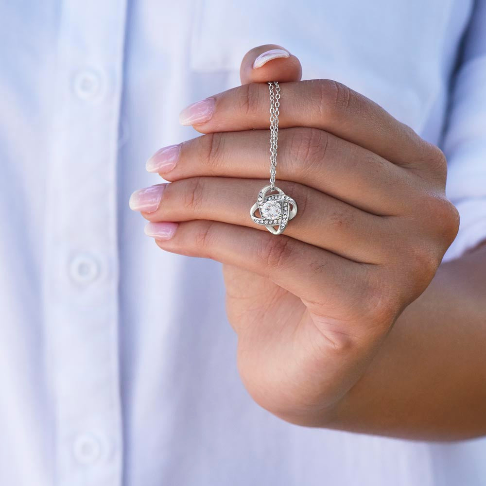 To My Beautiful Daughter Love Knot Gift Jewelry From Mom And Dad