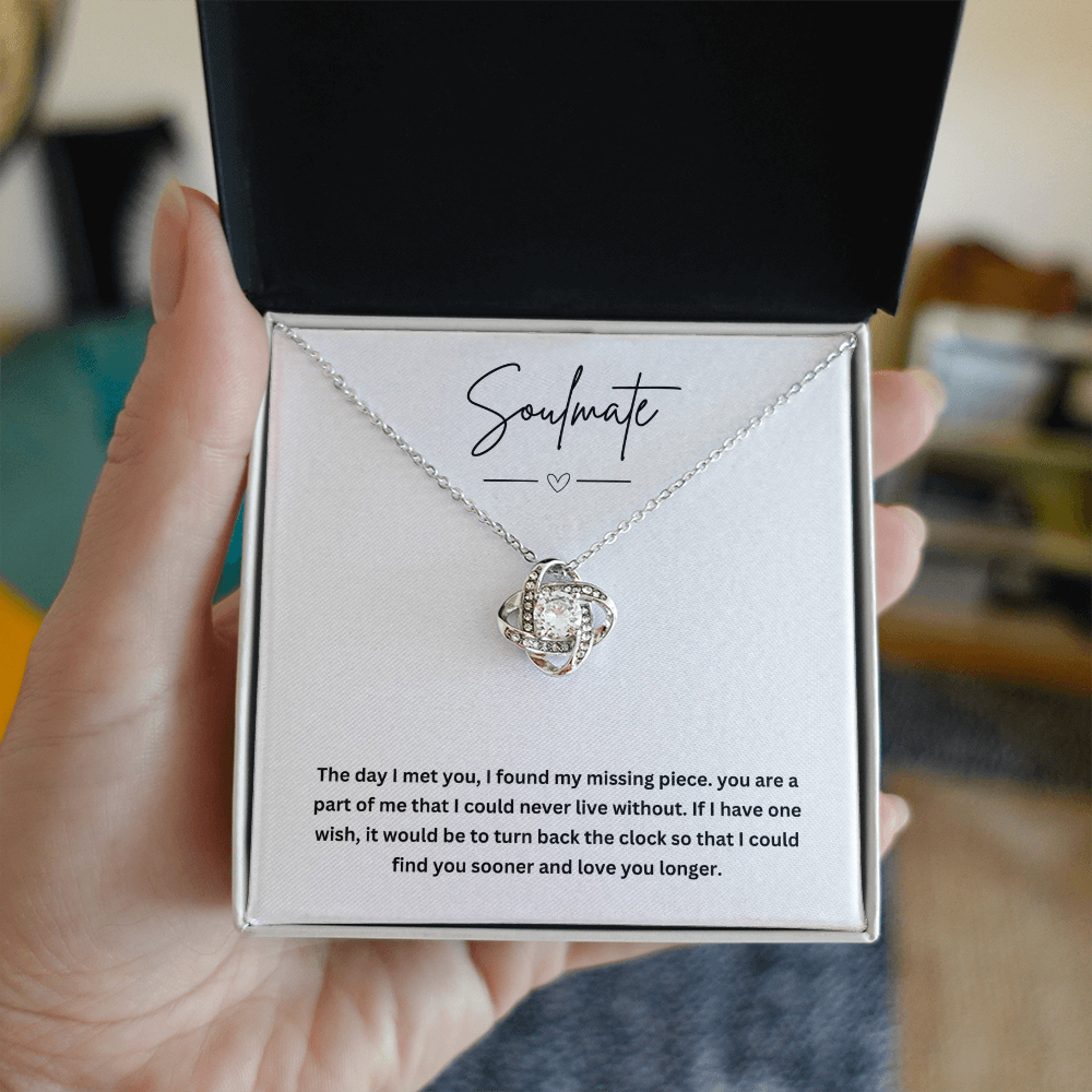 Soulmate Jewellery Gift - Choice of Beautiful Silver Necklace - Personalised Message Card