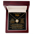 To My Beautiful Wife Love Knot Necklace, personalised Message Card Gift Boxed Wife Anniversary Gift