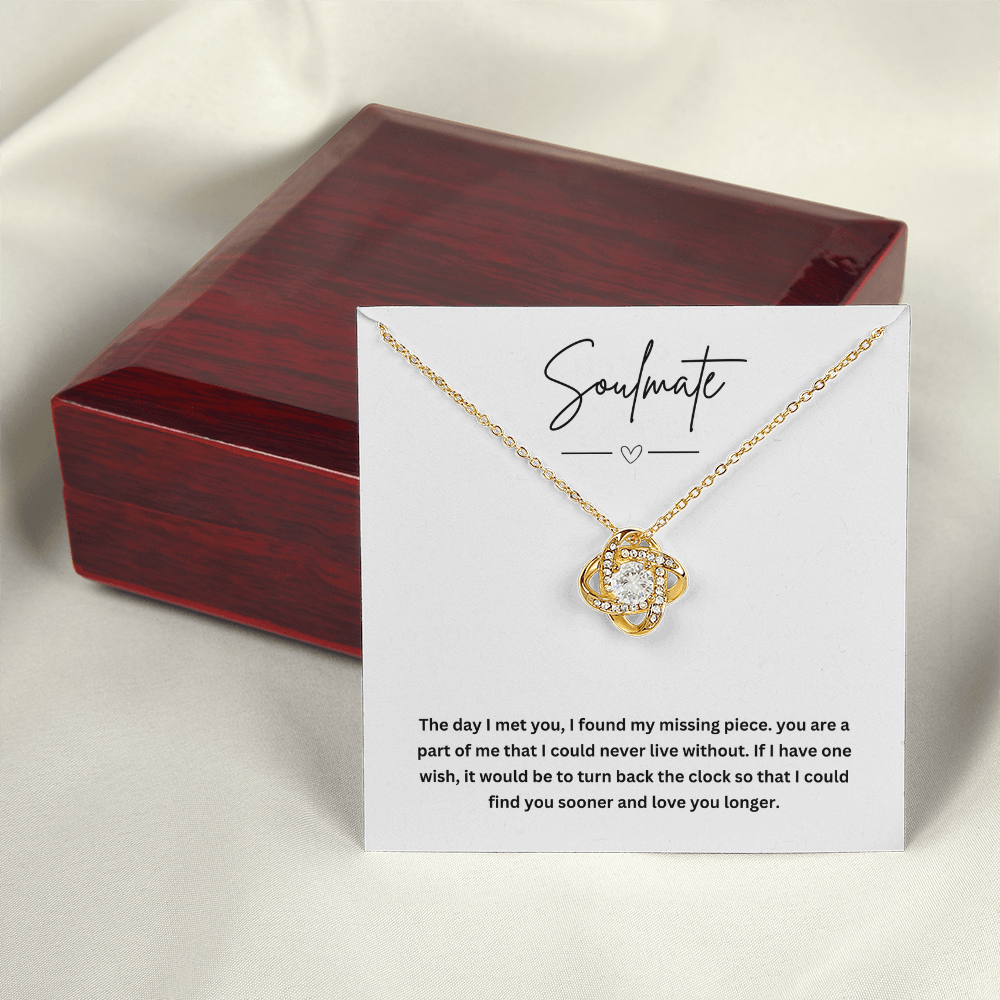 Soulmate Jewellery Gift - Choice of Beautiful Silver Necklace - Personalised Message Card