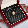 To My Daughter Silver Love Knot Necklace Gift From Dad to Daughter - Personalized Message