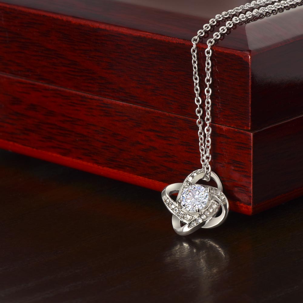 To My Beautiful Mom - Beautiful Love Knot Necklace From Son / Daughter