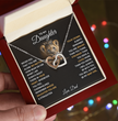 To My Daughter Your A Lioness - Beautiful Interlocking Heart Necklace