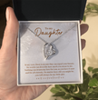To My Daughter Beautiful Silver Heart Necklace Gift Boxed Gift For Daughter