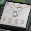 To My Daughter Beautiful Silver Heart Necklace Gift Boxed Gift For Daughter