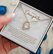 To My Daughter Beautiful Silver Heart Necklace Gift Boxed Gift For Daughter