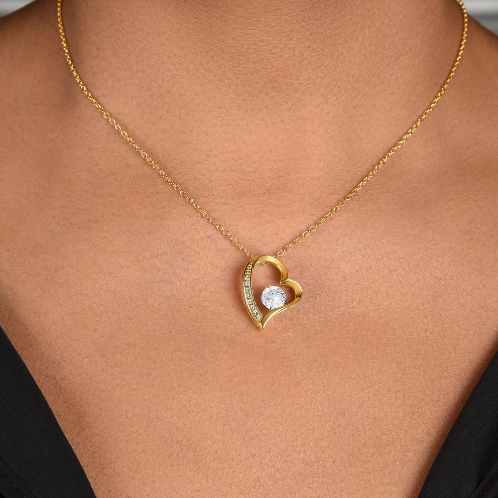 To My Daughter Beautiful Silver Heart Necklace Gift Boxed Gift For Daughter