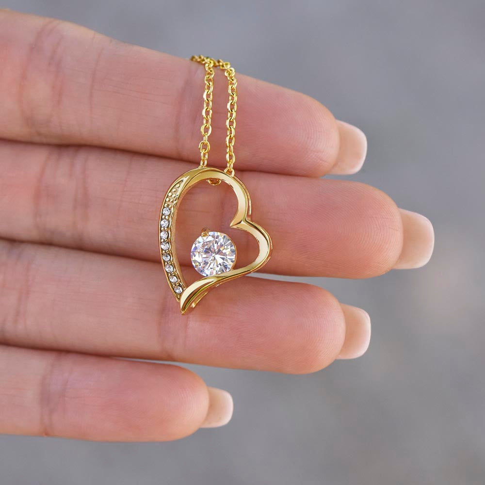 To My Bonus Daughter Beautiful Heart Necklace for Daughter-In-Law