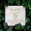 To My Daughter Beautiful Silver Heart Necklace Gift Boxed Gift For Daughter