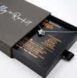 To My Beautiful Wife Love Knot Necklace, personalised Message Card Gift Boxed Wife Anniversary Gift
