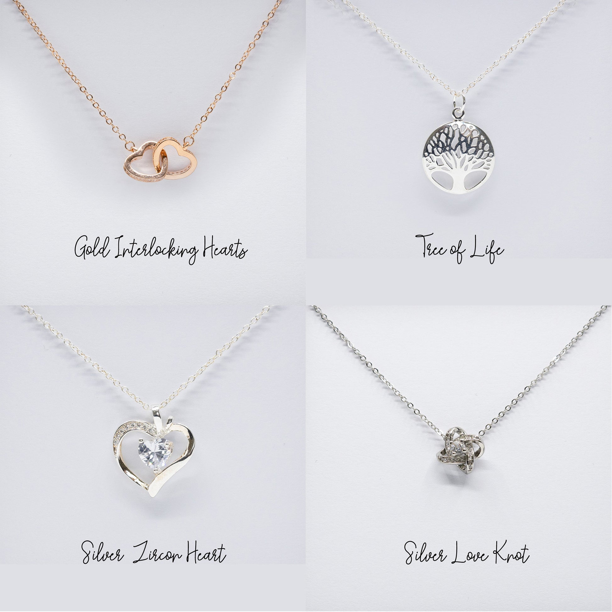 To My Soulmate - Choice of Beautiful Silver Necklaces in a Mahogany Gift Box with a Custom Message Card - Gift for Her - Gift From Him