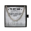 Fathers Day, Birthday Jewellery Gift - 50cm  Stainless Steel Curb Chain Necklace - Personalised Message Card