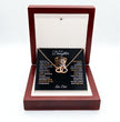 To My Daughter Your A Lioness - Beautiful Interlocking Heart Necklace Personalised Gift From Dad