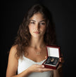 To My Daughter Your A Lioness - Beautiful Interlocking Heart Necklace Personalised Gift From Dad