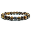 To A Wonderful Dad - Beautiful Tiger Eye Volcanic Stone Bracelet with Personalised Message Card Gift Boxed
