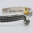 Gift For Dad - Sterling Silver Viking Eagle Bangle - Personalised Message Card Gift Boxed