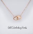 Gift For Grandmother- Interlocking Heart Necklace - Personalised Message Card