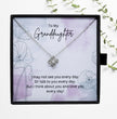 To My Granddaughter - Silver Necklace Gift from Grandparent - Personalised Message Card