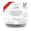 Silver Lotus Bangle for Wife - To My Beautiful Wife Gift For Anniversary, Birthday