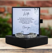 Silver Lotus Bangle for Wife - To My Beautiful Wife Gift For Anniversary, Birthday