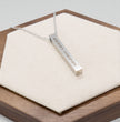 Custom Coordinate Bar Necklace Engraved Where We Met Gift.