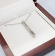 Custom Coordinate Bar Necklace Engraved Where We Met Gift.