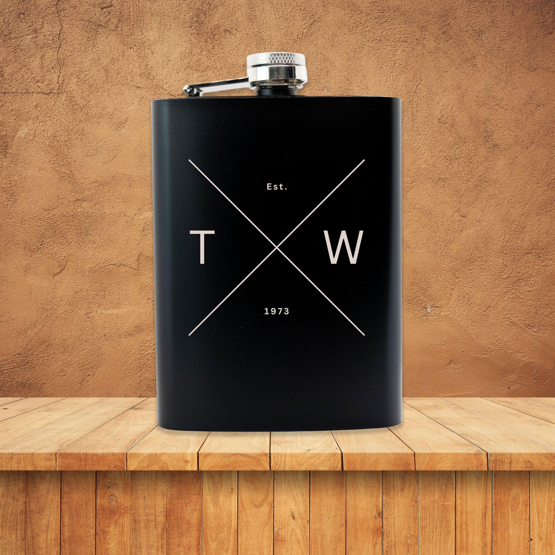 Personalised Outdoor  Themed Hip Flask Gift Set