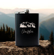 Personalised Outdoor Mountain Themed Hip Flask Gift Set