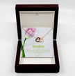 To My Mother - Choice of Beautiful Silver Necklaces in a Mahogany Gift Box with a Custom Message Card - Gift from Son / Daughter For Mum
