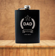 Personalised Number One Dad  Hip Flask Gift Set