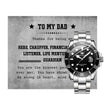 To My Dad - Luxury Watch Gift Set With Custom Message Card In Mahogany Box - Gift For Dad - Gift From Son - Gift From Daughter - Fathers Day