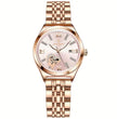 Mothers Day - Womens Luxury Gift Watch Set - Mahogany Box - Custom Floral Message Card for Mum From Daughter / Son