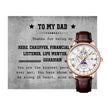 To My Dad - Luxury Watch Gift Set With Custom Message Card In Mahogany Box - Gift For Dad - Gift From Son - Gift From Daughter - Fathers Day
