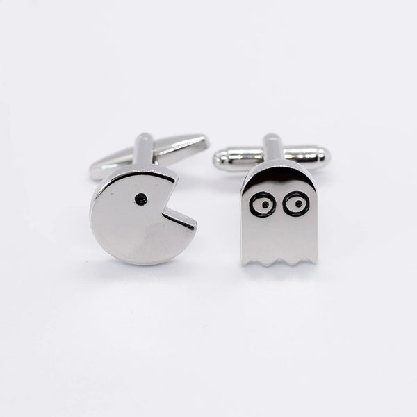 Retro Gaming Themed PacMan Stainless Steel Cufflinks in Gift Box UK