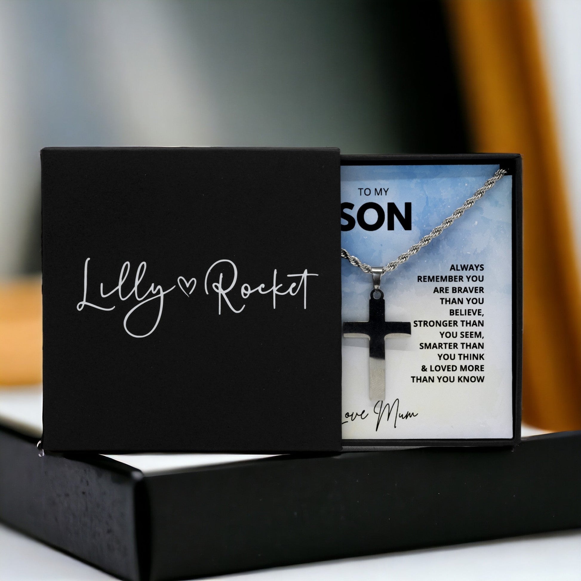 To My Son - Religious Cross Pendant Gift For Birthday, Confirmation Gift
