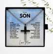 To My Son - Religious Cross Pendant Gift For Birthday, Confirmation Gift