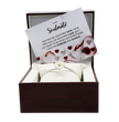 To My Soulmate Heart Themed - Sterling Silver Jewellery Bangle - Wooden Box with Custom Message Card - Gift For Her - Anniversary
