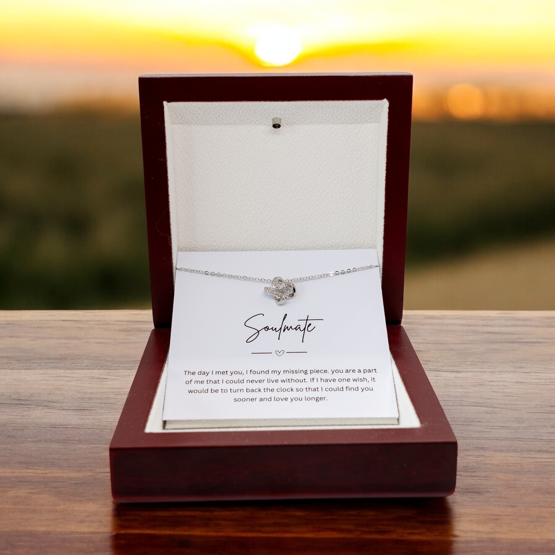 Soulmate Jewellery Gift  - Choice of Beautiful Silver Necklace - Personalised Message Card